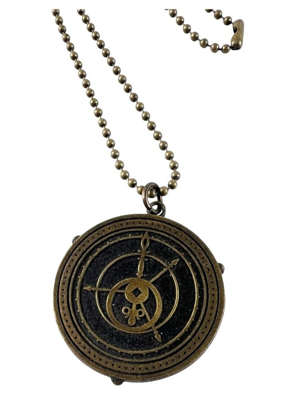The Golden Compass Alethiometer Pendant Necklace 17" Ball Chain Antique Bronze
